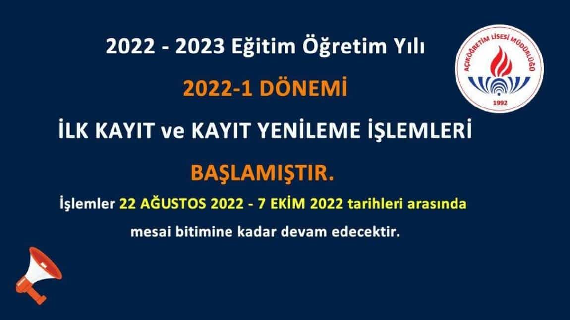 2022-2023 Açık Öğretim Lise Kayıtları Başlamıştır.